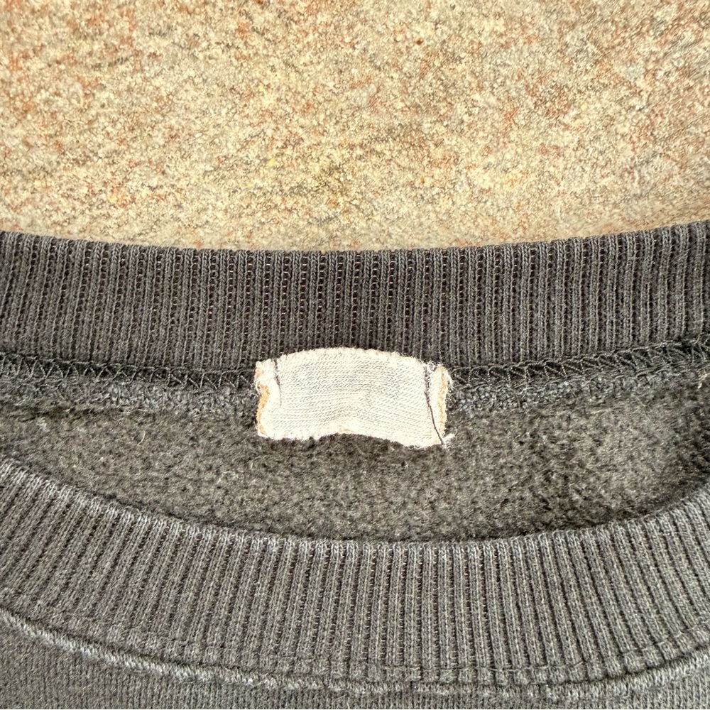 Black Graphic Cropped Sweatshirt Three Layer - Picture 5 of 7